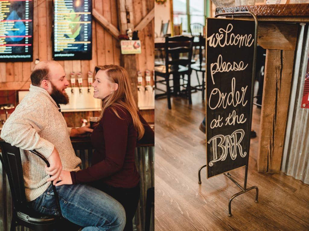 brewery engagement session