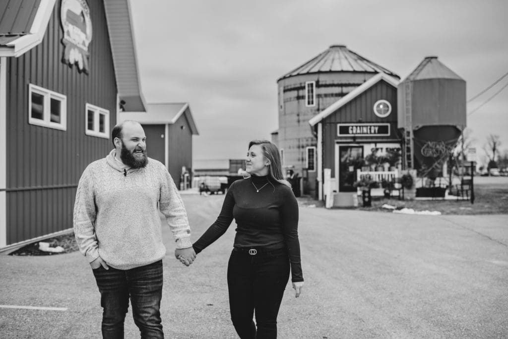 engagement session at a wisconsin farm