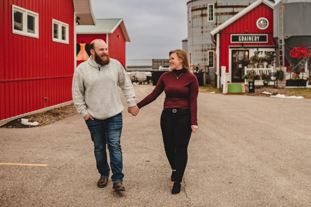 Engagement Session at Duesterbeck's Brewery in Elkhorn
