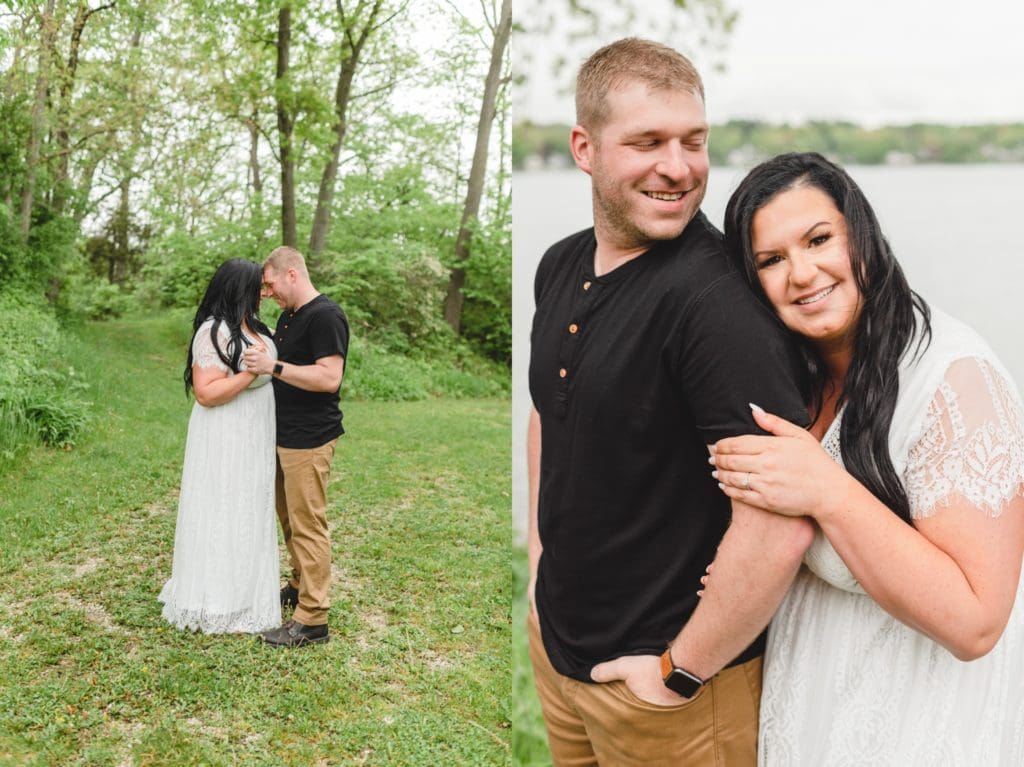 springtime engagement photos in wisconsin