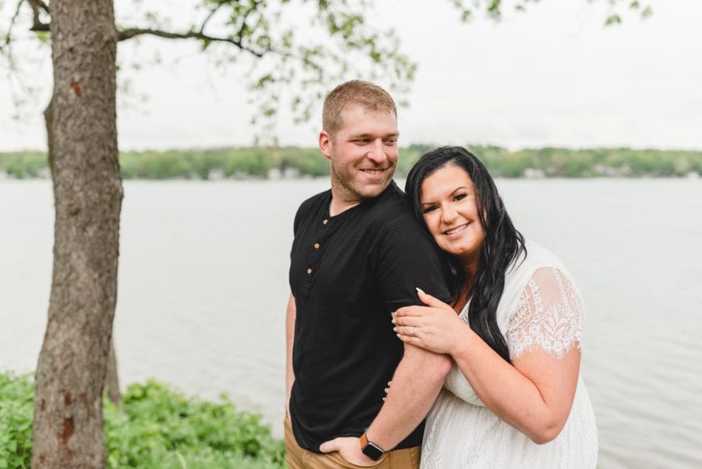 lakeside engagement session in Wisconsin