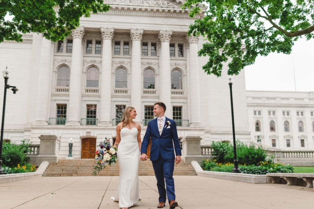 wisconsin capitol building wedding photos in madison