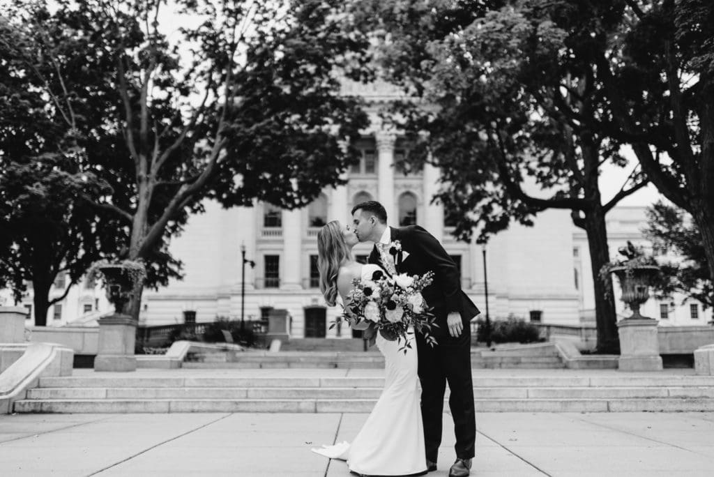 wisconsin capitol building wedding photos in madison