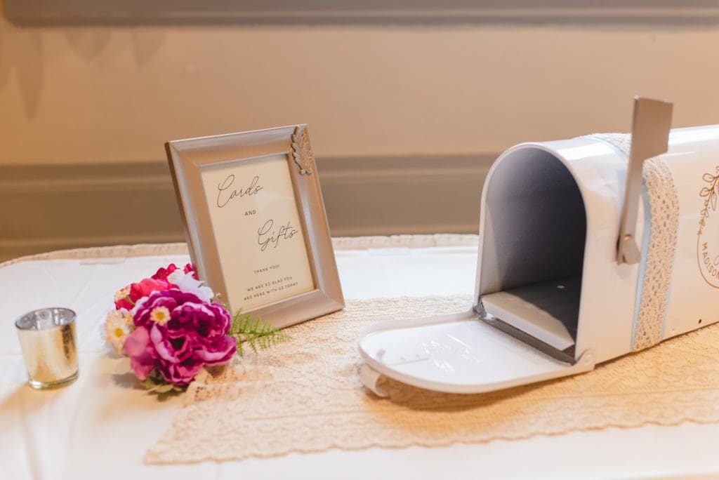 personalized mailbox for wedding cards and gifts
