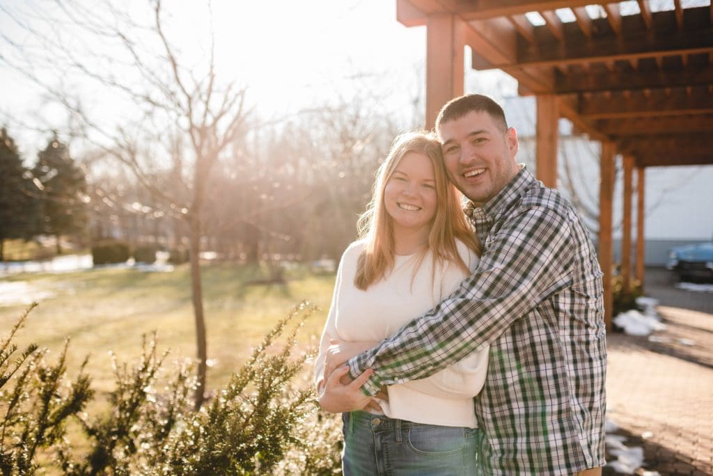 engagement session in february in march without snow