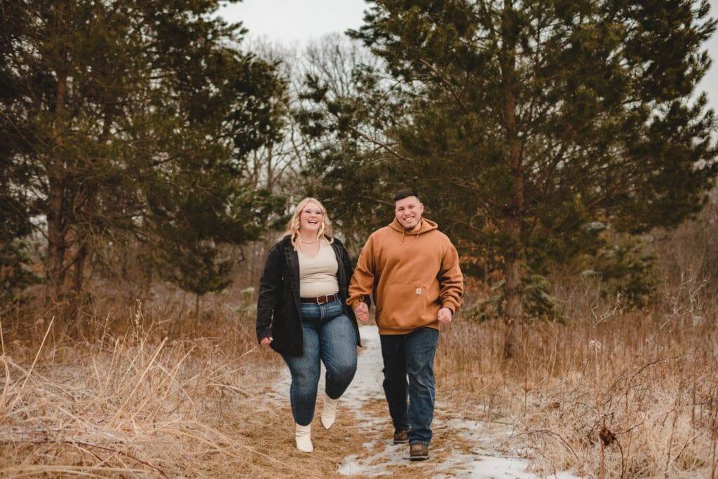 february engagement session in wisconsin