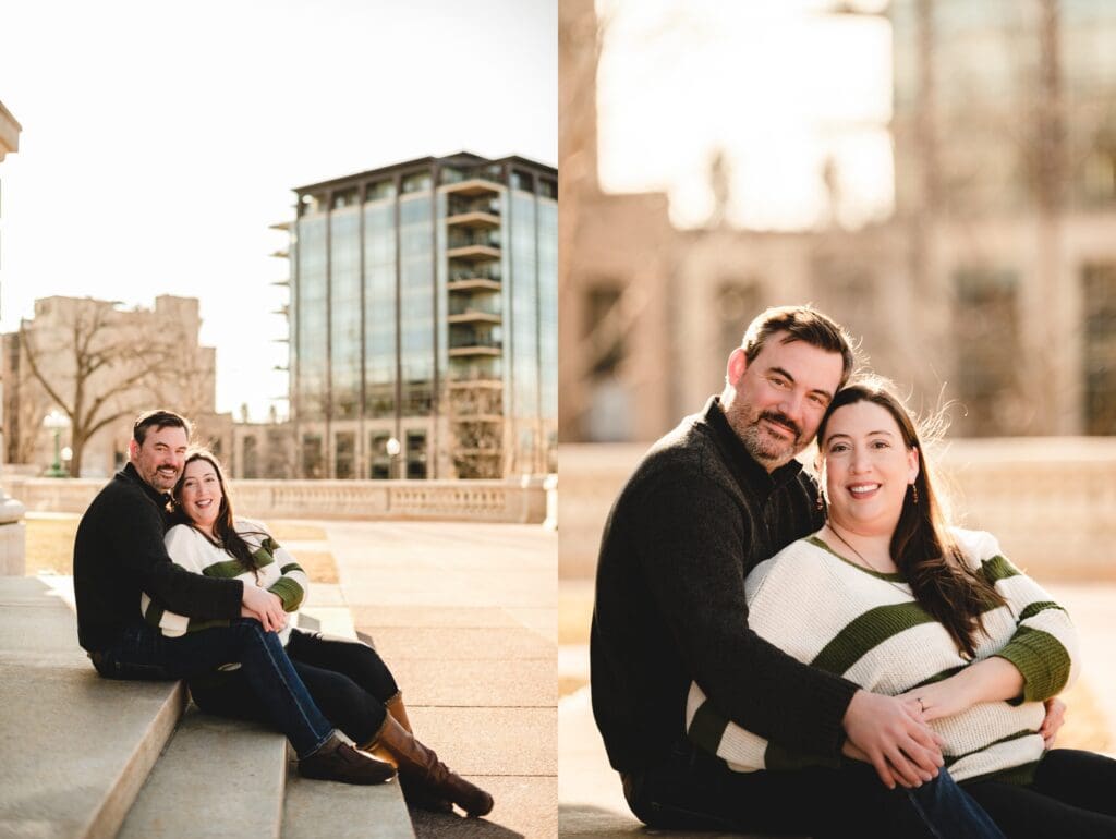 downtown madison engagement session