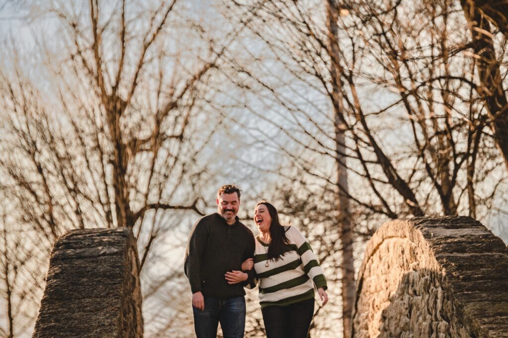 engagmeent photos at tenney park in madison