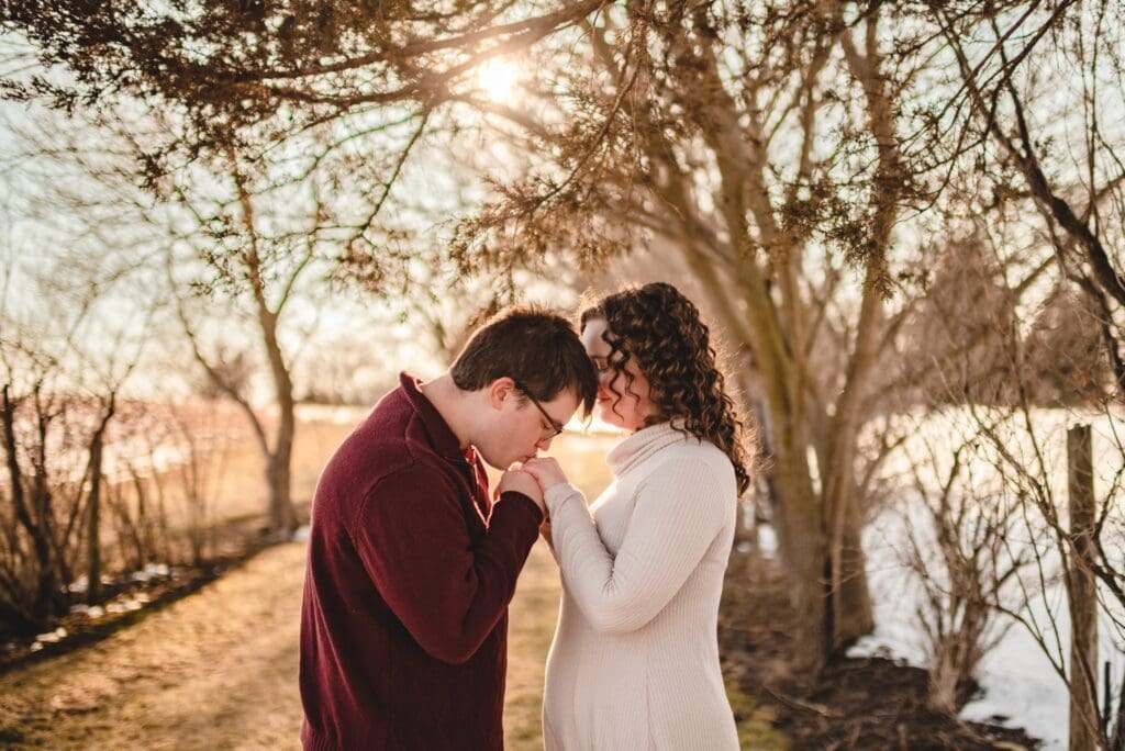 Spring Engagement Photos in Lake Geneva at White River County Park