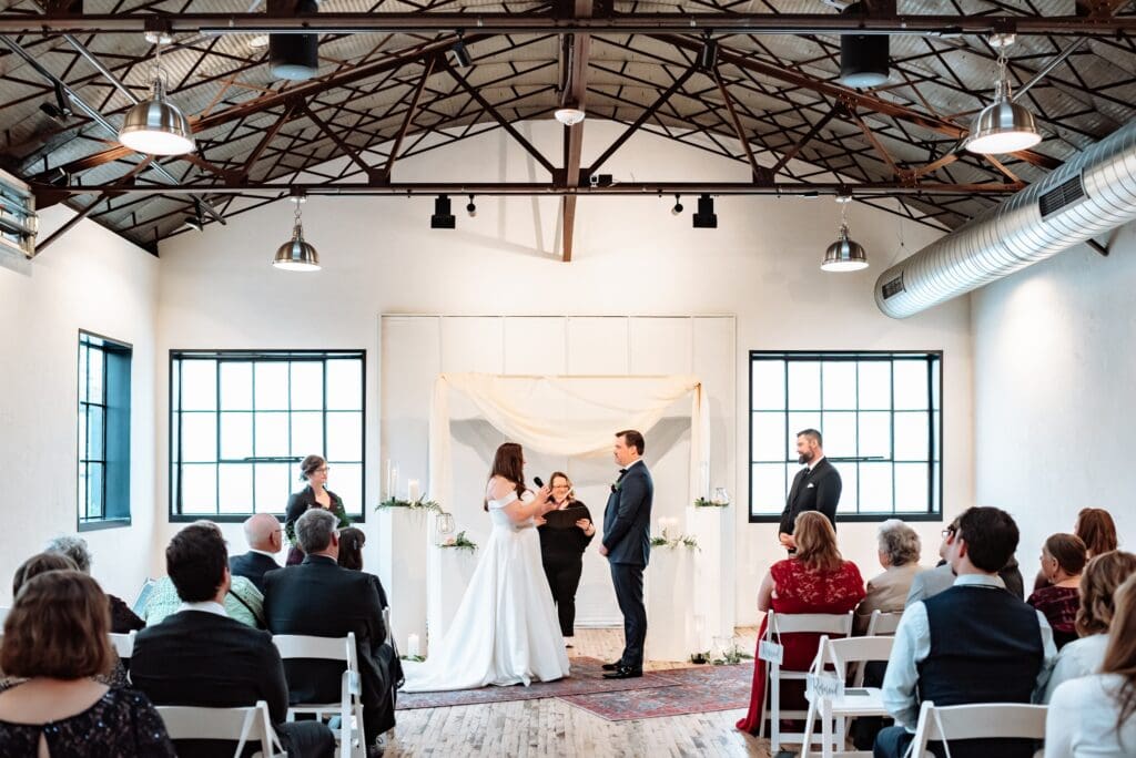 indoor wedding ceremony in madison wisconsin