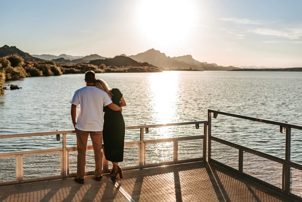 engagement photos at the colorado river in arizona