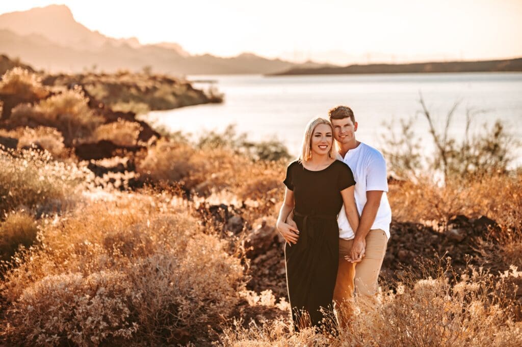 engagement photos at the colorado river in arizona