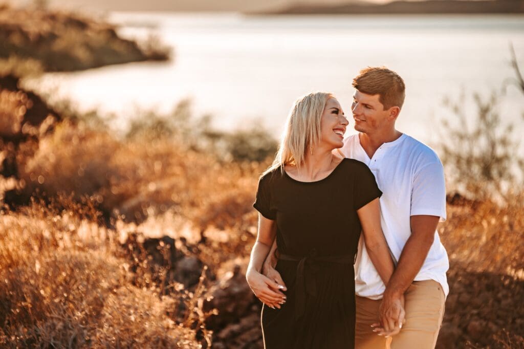 engagement photos at the colorado river in arizona