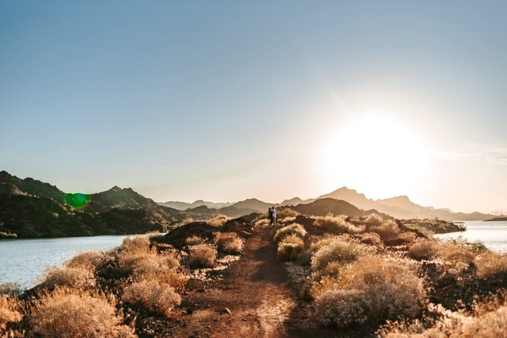 desert engagement photo landscape