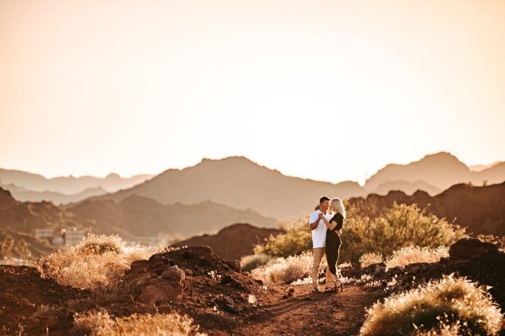 desert engagement session in lake havasu city