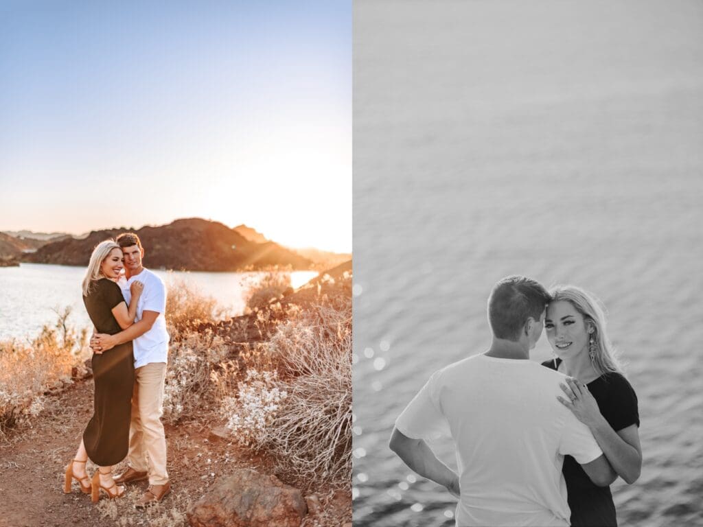 engagement photos at the colorado river in arizona