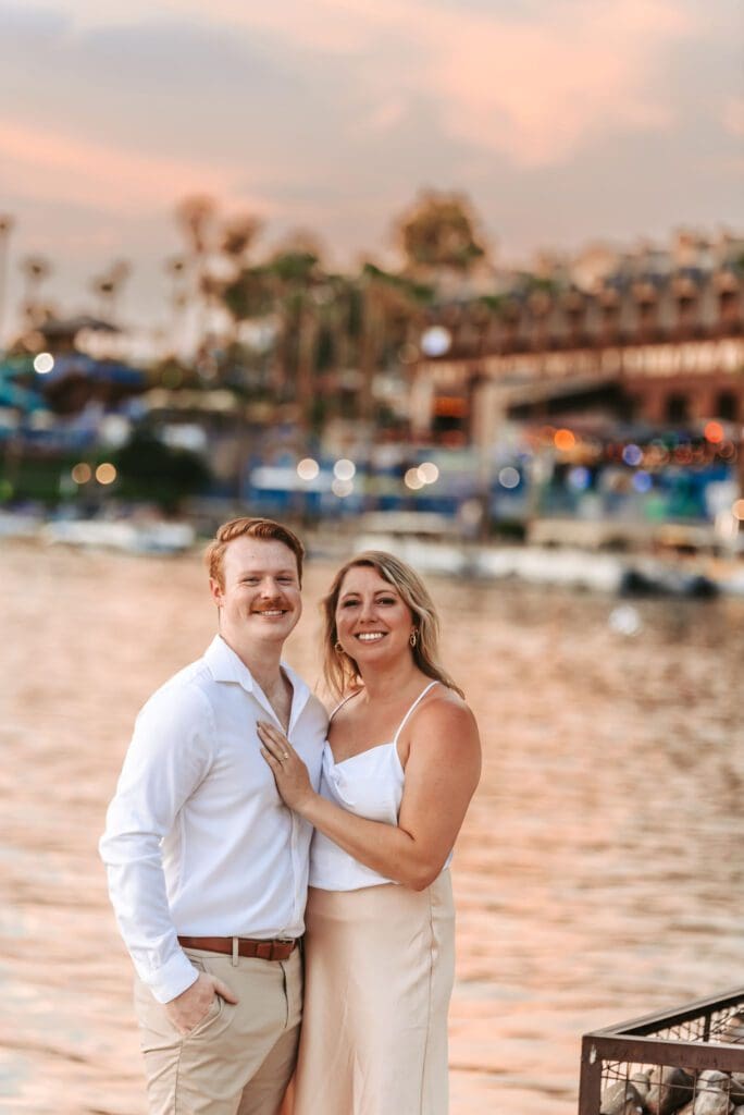 engagement photos in front of the london bride in lake havasu city