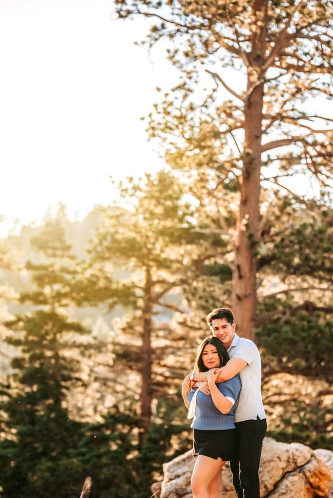 palm springs engagement session at the tram