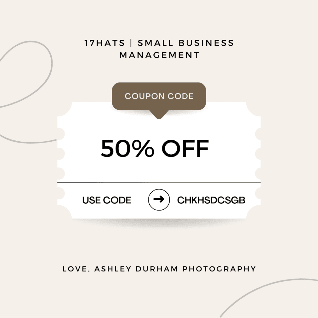 coupon code for 17hats small business management