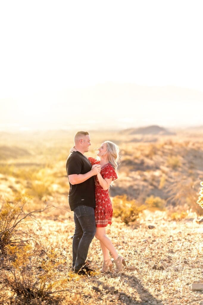 western arizona desert engagement photos