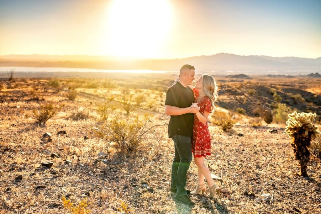 engagement session in the desert in lake havasu city