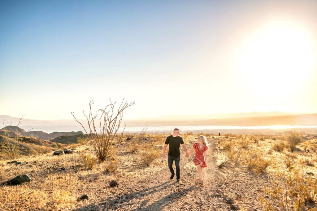 engagement session in the desert in lake havasu city