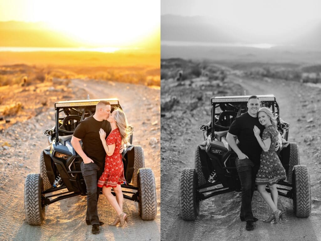 offroad engagement session adventure photography