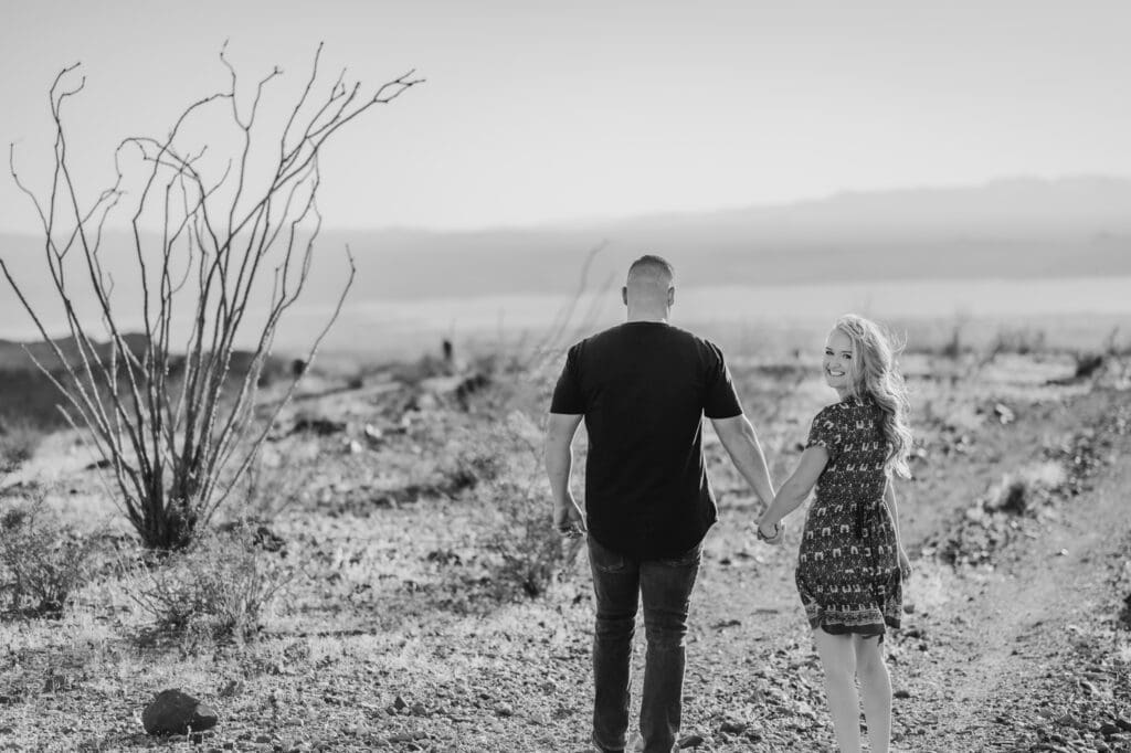 engagement session in the desert in lake havasu city 