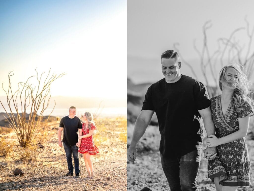 western arizona desert engagement photos