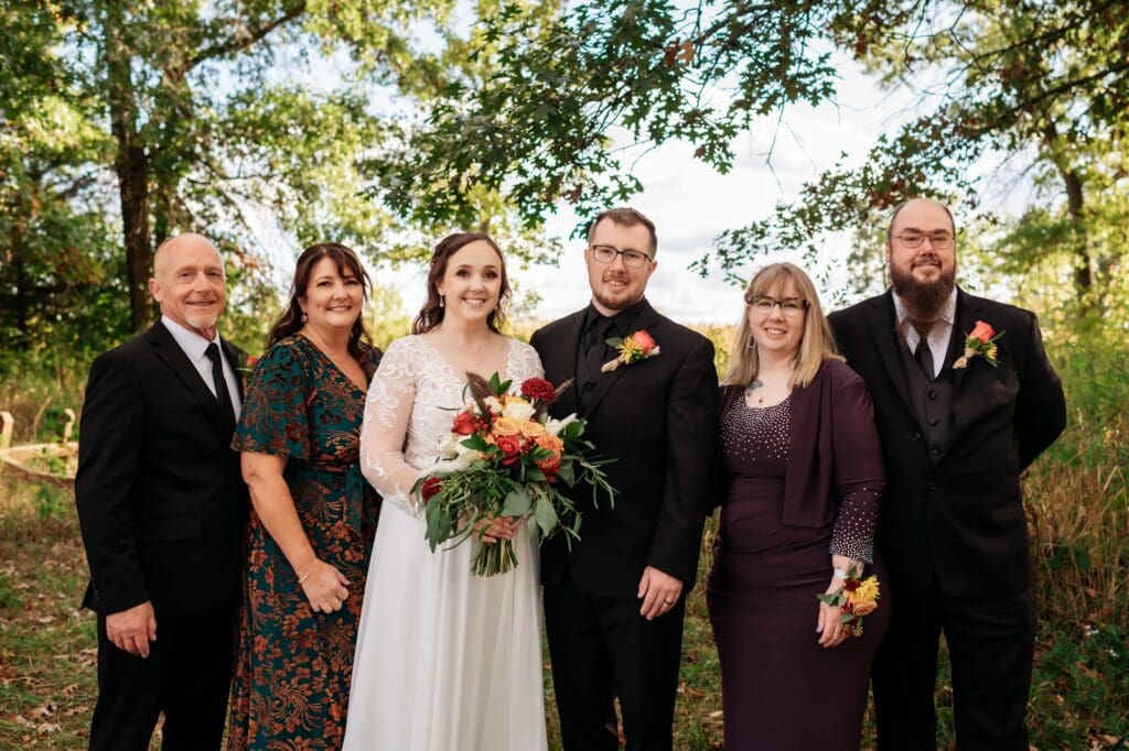 family photos at wedding