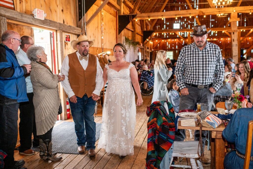 grand march photos for wisconsin barn wedding