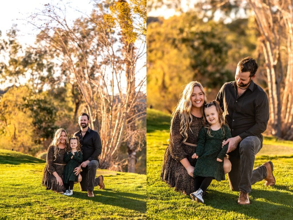 Family photos on a Arizona golf course