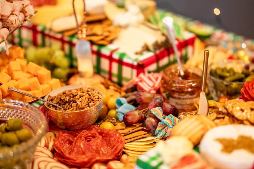 charcuterie board for Christmas party