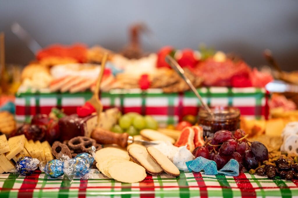 charcuterie board for Christmas party