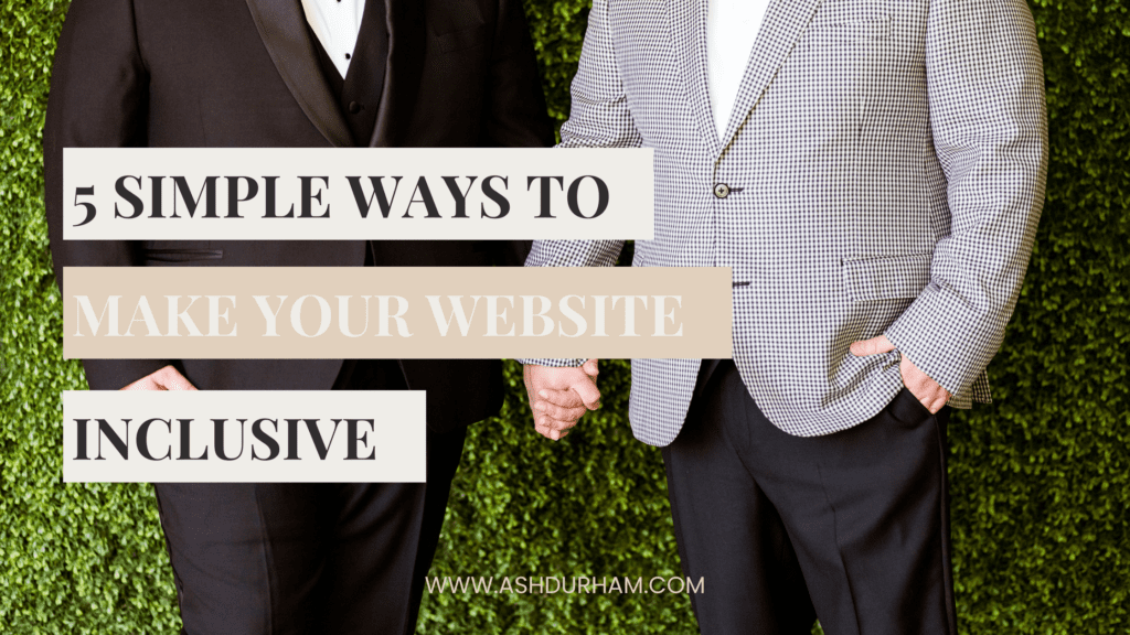 5 ways to make your wedding business website inclusive