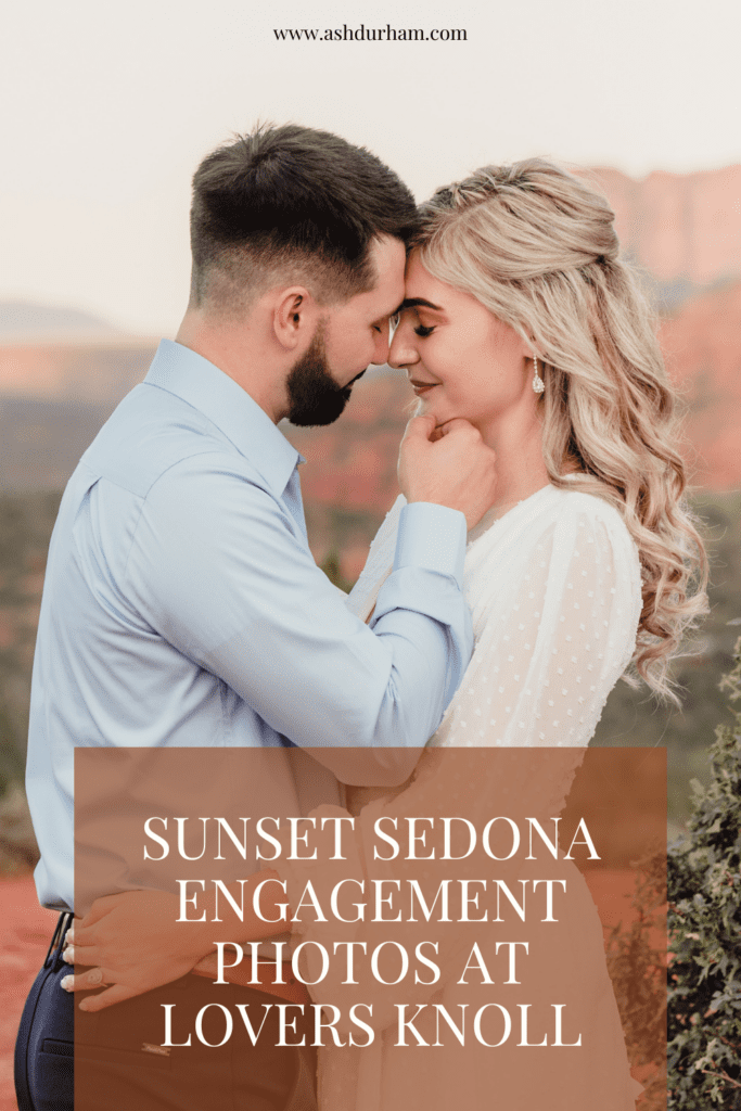 sunset sedona engagement photos at lovers knoll