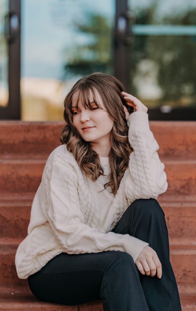 graduating senior photos at the city hall in surprise