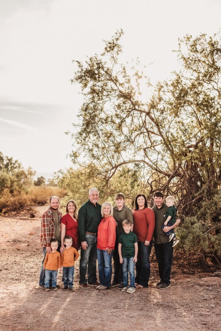 large family session in phoenix near the zoo at papago park