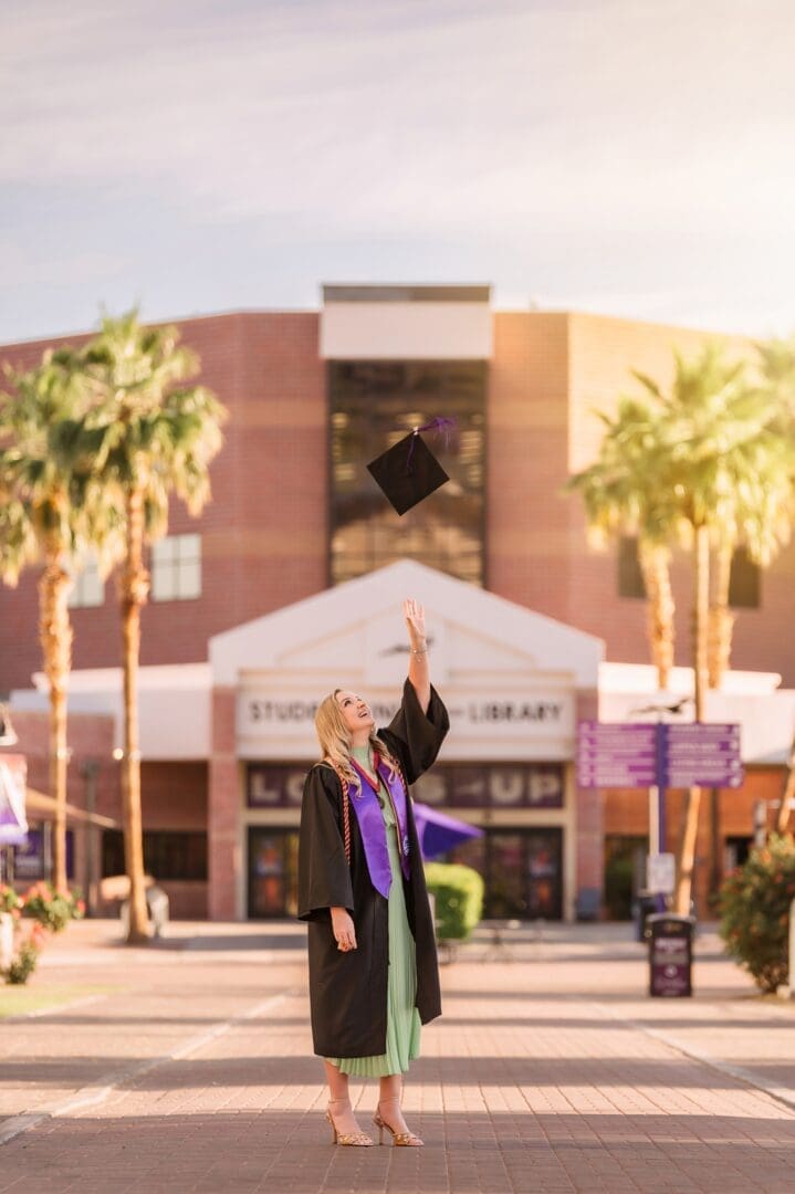 GCU graduation photos cap and gown